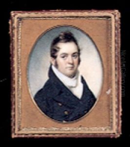 Captain Jonathan Hall, Wearing Blue Coat, White Waistcoat And Frilled Cravat Captain Jonathan Hall, Wearing Blue Coat, White Waistcoat And Frilled Cravat