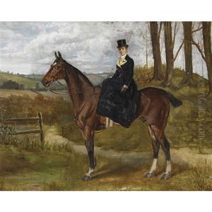Comtesse Gwen Of Cowley On Her Horse by Lowes Cato Dickinson