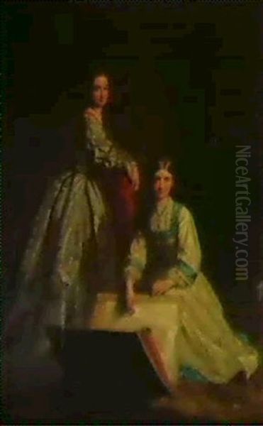 Rosalind And Kate, Daughters Of Lord And Lady Stanley Of    Alderley - view 1