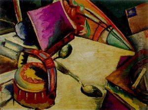 Still Life With Books On A Table by Preston Dickinson