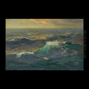 Sunset At Sea by Charles Dickman