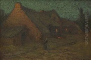 Woman Returning Home At Twilight by Charles Dickman
