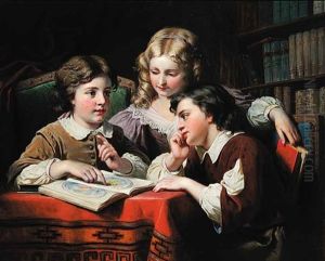 Untitled (afternoon In The Study) by Frank Dicksee