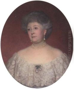 Portrait Of Mrs. Ralph Vivian In A White Lace-trimmed Dress