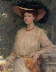 Portrait Of Margaret, Daughter Of J.c. Im Thurn Esq. by Frank Dicksee