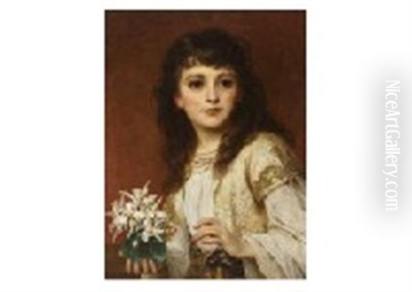 A Girl With A Flower Vase - view 1