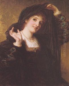 Portrait Of A Lady Wearing A Cloak And Evening Dress Portrait Of A Lady Wearing A Cloak And Evening Dress