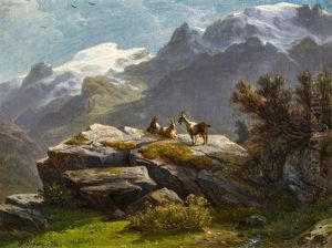 Le Titlis A Engstlenalp by Francois Diday