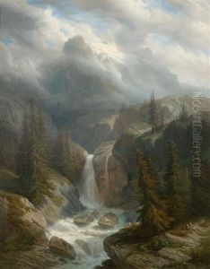 Rosenlaui Near Meiringen by Francois Diday