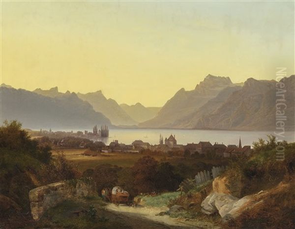 Vue Du Lac Leman Depuis Vevey - view 1