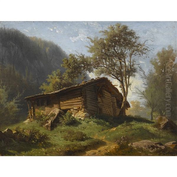 Sommerliche Landschaft Mit Alphutte - view 1
