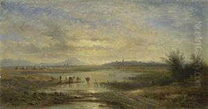 Blick Auf Die Stadt Frejus Bei St. Raphael by Francois Diday