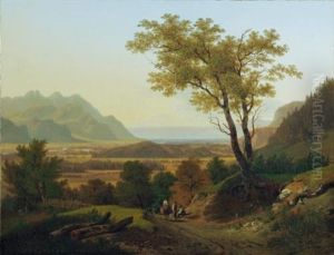 Rhone-ebene Mit Genfersee (rhone Lowlands With Lake Geneva)