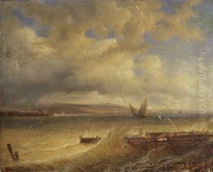 Ansicht Des Genferseeufers Bei Eaux Vives by Francois Diday