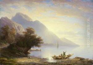 Le Soir, Une Brise Au Bouveret (evening, A Breeze Through Bouveret) by Francois Diday