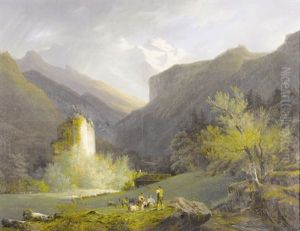 Landschaft Mit Jungfrau Und Ruine Unspunnen Landschaft Mit Jungfrau Und Ruine Unspunnen