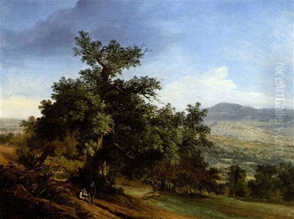 Landschaft Mit Ruhenden Wanderern Bei Genf. - view 1