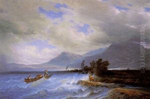 Le Coup De Vent Sur Le Lac by Francois Diday
