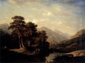 Gebirgslandschaft Mit See Gebirgslandschaft Mit See