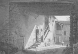 Genreszene Bei Einem Bauernhof