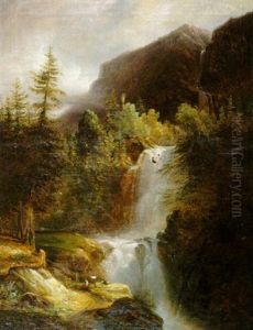 Paysage A La Cascade by Francois Diday