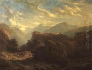 Gorges De Sierre, Le Soir by Francois Diday