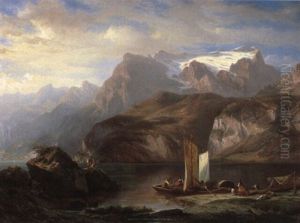 Urnersee Mit Urirotstock by Francois Diday