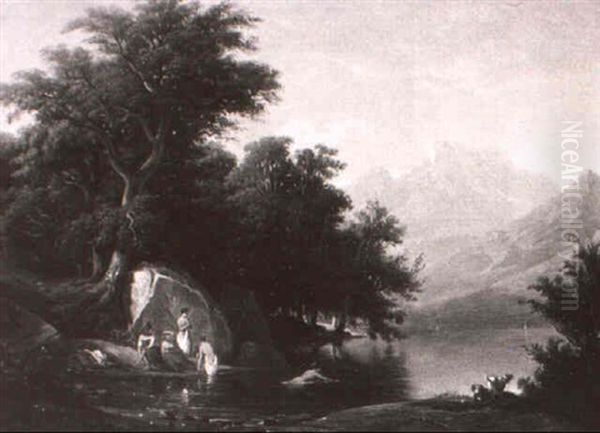 Baigneuses Au Bord D'un Lac - view 1