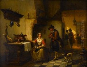 Tavern Scene by Henri Diddaert
