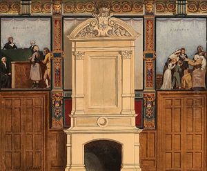Entwurf Fur Eine Wandverkleidung Im 20. Arr. In Paris by Jules Didier