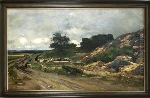 Grose Landschaft Mit Schafherde Grose Landschaft Mit Schafherde
