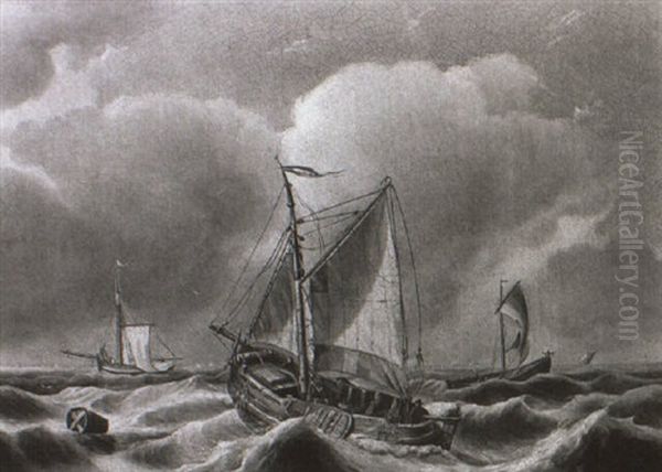 Fischerboote Bei Steifer Brise Im Kustengew,sser - view 1