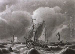 Fischerboote Bei Steifer Brise Im Kustengew,sser Fischerboote Bei Steifer Brise Im Kustengew,sser