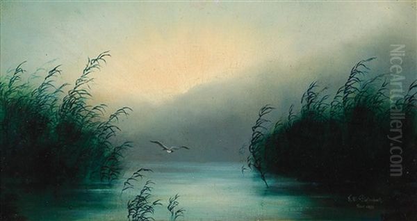 Seagull In Reeds - view 1