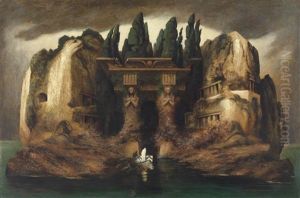 Toteninsel (after Arnold Bocklin) by Karl Wilhelm Diefenbach