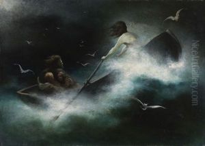 Der Rettung Entgegen by Karl Wilhelm Diefenbach