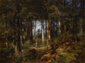 Girl In The Forest by Anton Heinrich Dieffenbach