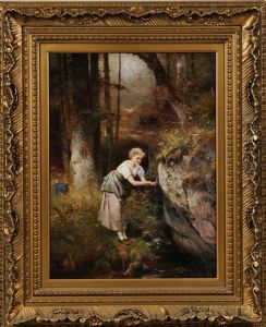 By A Mountain Spring by Anton Heinrich Dieffenbach
