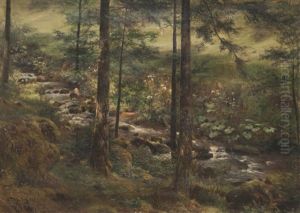Le Ruisseau Dans La Clairiere by Anton Heinrich Dieffenbach