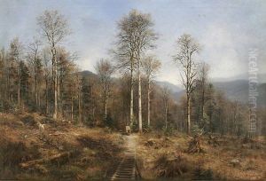 Waldlandschaft Mit Holzsammlern by Anton Heinrich Dieffenbach