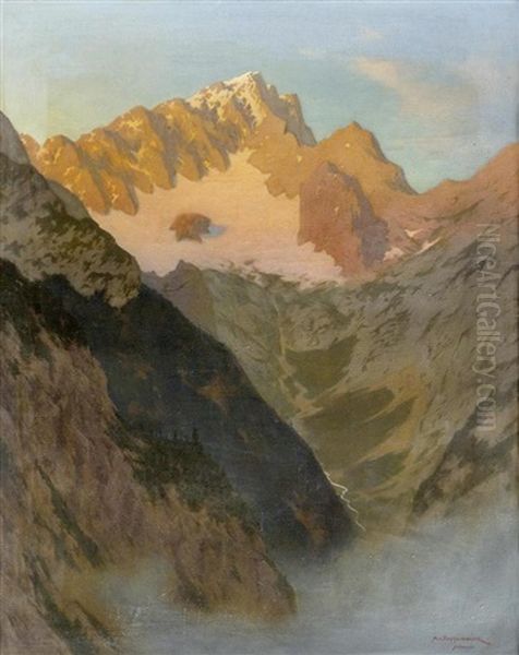 Berglandschaft Im Abendrot - view 1