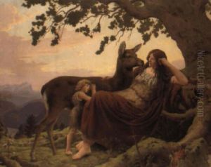 Jaktnymf by August Wilhelm Dieffenbacher