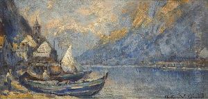 Landliche Idylle Mit Vieh by Arthur Vidal Diehl