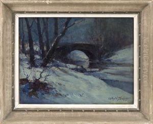A Bridge Over A Snowy Stream A Bridge Over A Snowy Stream