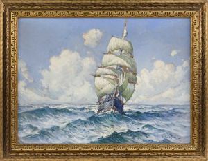 Clipper Ship Returning From A Voyage by Arthur Vidal Diehl
