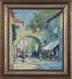 Orientalist Street Scene by Arthur Vidal Diehl