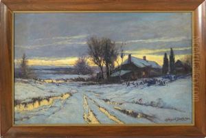 Twilight Winter Scene Twilight Winter Scene