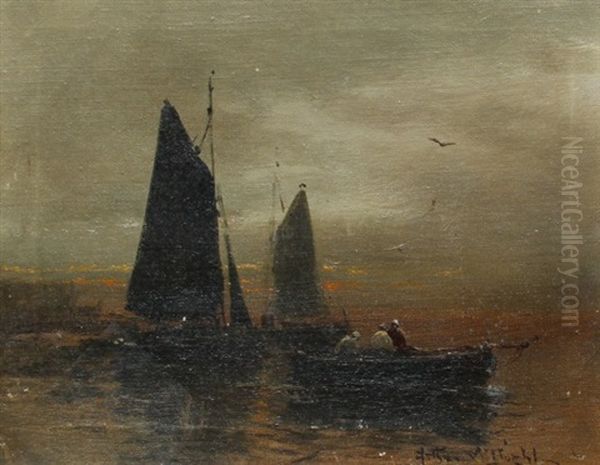 Nocturnal Shoreline Scene - view 1