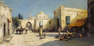 Moroccan Market Square by Arthur Vidal Diehl