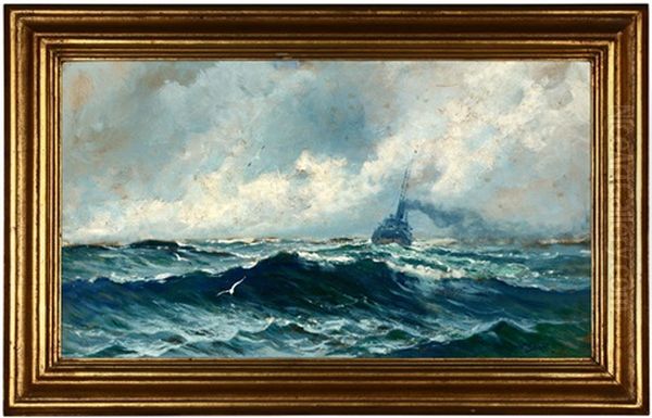 Tug Boat On The Ocean - view 1